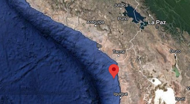 Tacna: IGP reportó sismo de magnitud 4.1 con epicentro en Chile
