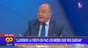 Ántero Flores-Aráoz: “Llevemos la fiesta en paz los meses que nos quedan por el bien del país”