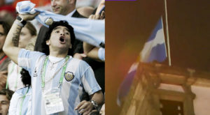 Embajada argentina a media asta por Maradona