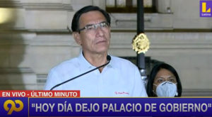 Martín Vizcarra acepta decisión del Congreso y deja Palacio de Gobierno