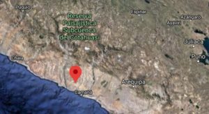 Sismo de magnitud 4.0 se produjo esta tarde en la región Arequipa