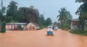 Lluvias en la selva central causan desborde de riachuelos e inundación de viviendas