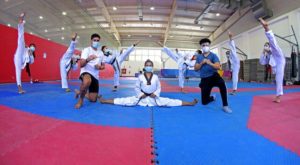 Deportistas de taekwondo se preparan en la VIDENA buscando clasificación a Cali 2021