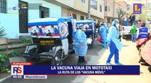 La vacuna viaja en mototaxi