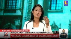 Debate presidencial 2021: Keiko Fujimori rechazó los actos de violencia contra sus simpatizantes