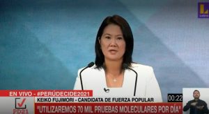 Debate presidencial 2021: Keiko Fujimori aseguró que vacunación también se hará en farmacias, iglesias y colegios