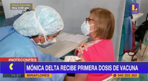 Mónica Delta recibió la primera dosis de la vacuna contra el Covid-19