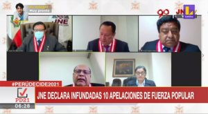 Jurado Nacional de Elecciones declara infundadas 10 apelaciones de Fuerza Popular