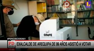 Exalcalde de Arequipa de 99 años asistió a votar