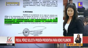 Fiscal José Domingo Pérez solicita prisión preventiva para Keiko Fujimori