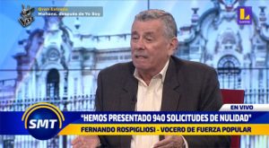 Fernando Rospigliosi: “Fuerza Popular ha presentado 940 solicitudes de nulidad”