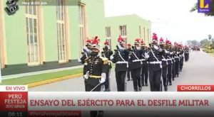 Ensayos del Ejército para el Desfile Militar del 30 de julio