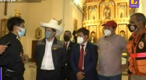 Presidente Pedro Castillo visitó Catedral de Piura afectada por el sismo