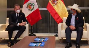 Presidente Pedro Castillo se reunió con el rey Felipe VI de España
