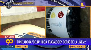 Tuneladora “Delia” inicia trabajos en obras de la Línea 2 del Metro de Lima