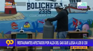 Restaurantes resultan afectados por alza de gas que llega a los S/230