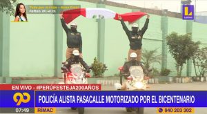 Policía alista pasacalle motorizado por el bicentenario