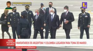 Mandatarios de Argentina y Colombia llegaron para la toma de mando