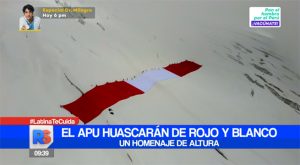 La bandera peruana llegó a lo más alto del nevado Huascarán