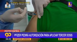 Vacuna de Pfizer podría necesitar una tercera dosis de refuerzo