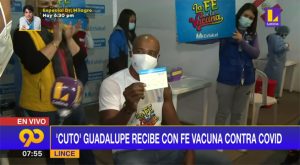 ¡Con mucha fe!: “Cuto” Guadalupe recibió la vacuna contra el Covid-19