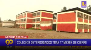 Colegios deteriorados tras permanecer 17 meses cerrados