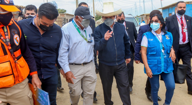 Presidente Castillo otorga S/ 19 millones para damnificados por sismo en Piura