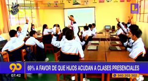 69% de los peruanos están a favor de que sus hijos acudan a clases presenciales