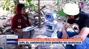 Conoce a KIPI, el androide que enseña en quechua