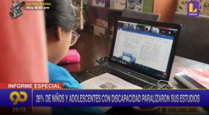 26% de niños y adolescentes con discapacidad paralizaron sus estudios