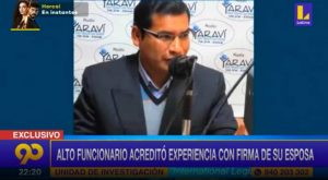 Funcionario que acreditó experiencia con la firma de su esposa renunció al cargo