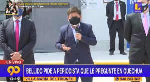 Guido Bellido le exige a periodista que realice sus preguntas en quechua