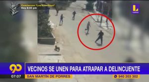 Vecinos de San Martín de Porres se unen para atrapar a un delincuente