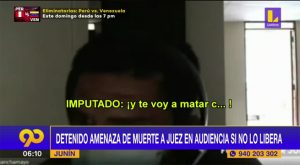 Detenido amenaza de muerte a juez durante su audiencia si no lo libera