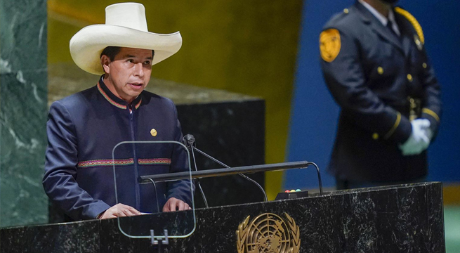 Pedro Castillo en discurso ante la ONU: “Un pueblo educado jamás será engañado”