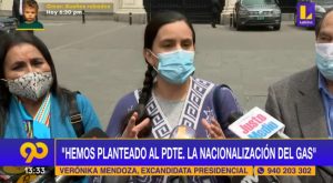 Verónika Mendoza: “Hemos planteado al presidente la nacionalización del gas”