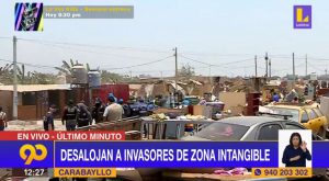 Carabayllo: Policía desaloja a invasores de zona intangible en los alrededores del río Chillón