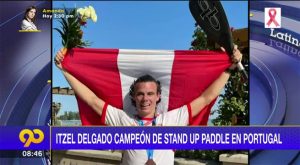 Itzel Delgado se coronó campeón de stand up paddle en Portugal