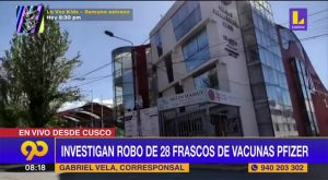 Investigan el robo de vacunas Pfizer contra el Covid-19 en Cusco