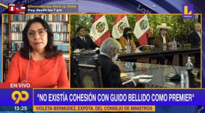 Violeta Bermúdez siguiere al presidente Castillo que se “abra a la prensa y a la opinión pública”