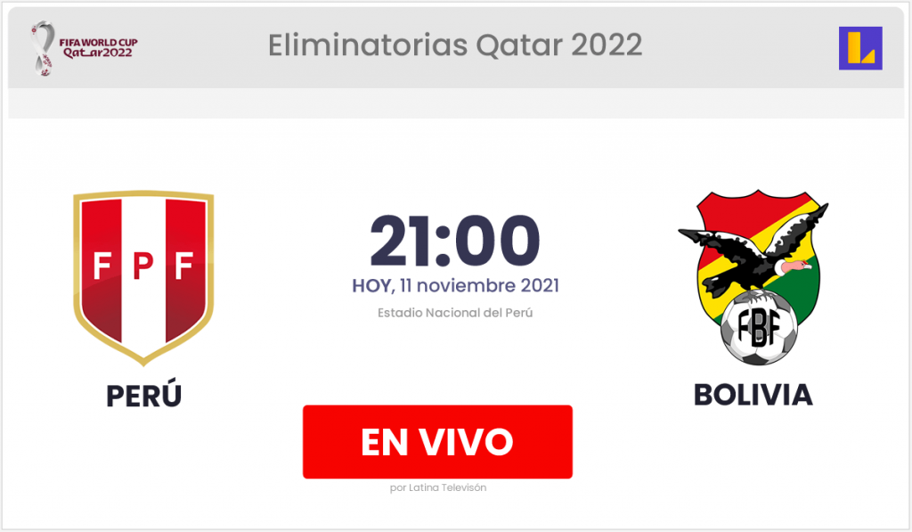 partido Perú vs Bolivia en Vivo Online