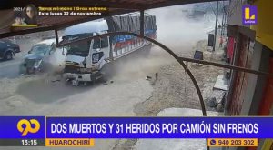 Huarochirí: dos fallecidos y más de 31 heridos por camión sin frenos