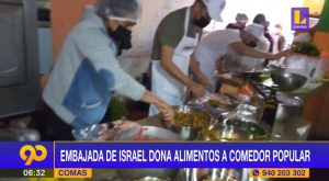 Comas: Embajada de Israel dona alimentos a comedor popular