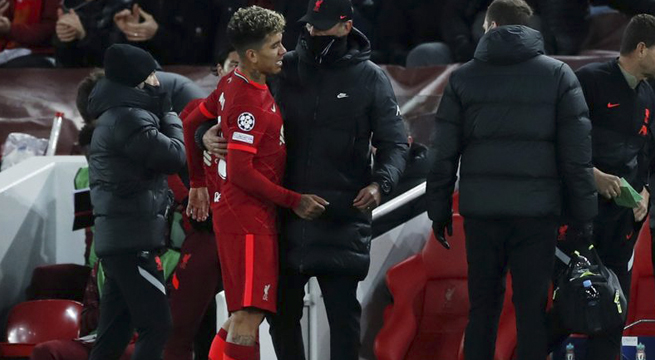 Firmino del Liverpool afronta larga baja por lesión en tendón de la corva