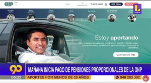 Mañana inicia pago de pensiones proporcionales de la ONP