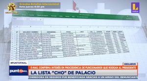 Pedro Castillo: la lista “Cho” de Palacio de Gobierno