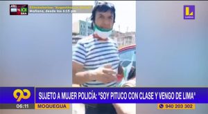 Sujeto ofende a mujer policía en Moquegua: “Soy pituco con clase y vengo de Lima”