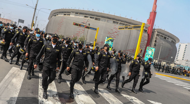 Más de 1.700 policías custodiarán el Estadio Nacional durante el Perú vs Bolivia