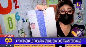 ¡Cuidado! Maestra es nueva víctima de robo con modalidad del chip