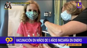 Vacunación a niños de cinco años iniciaría en enero